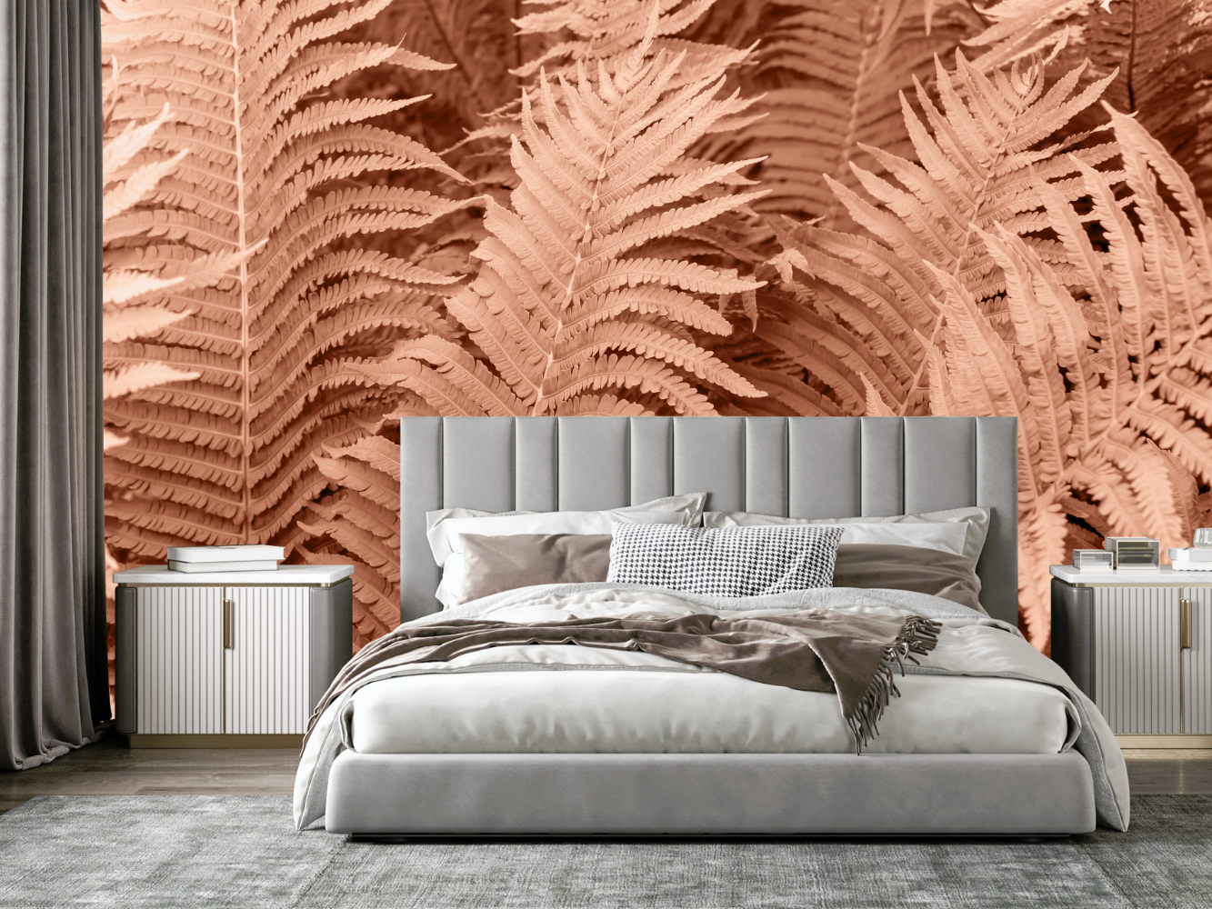 Papier Peint Terracota Feuille | Le Petit Intissé