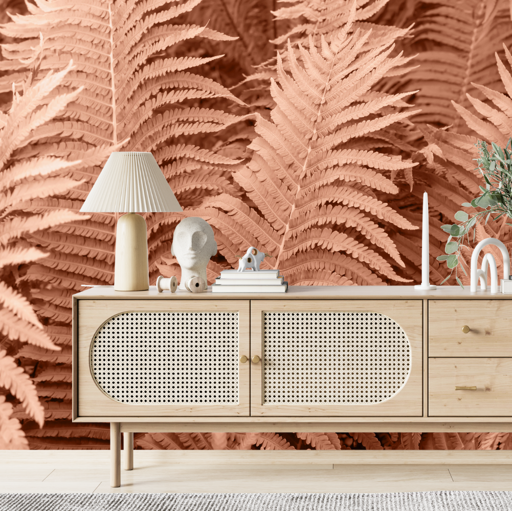 Papier Peint Terracota Feuille | Le Petit Intissé