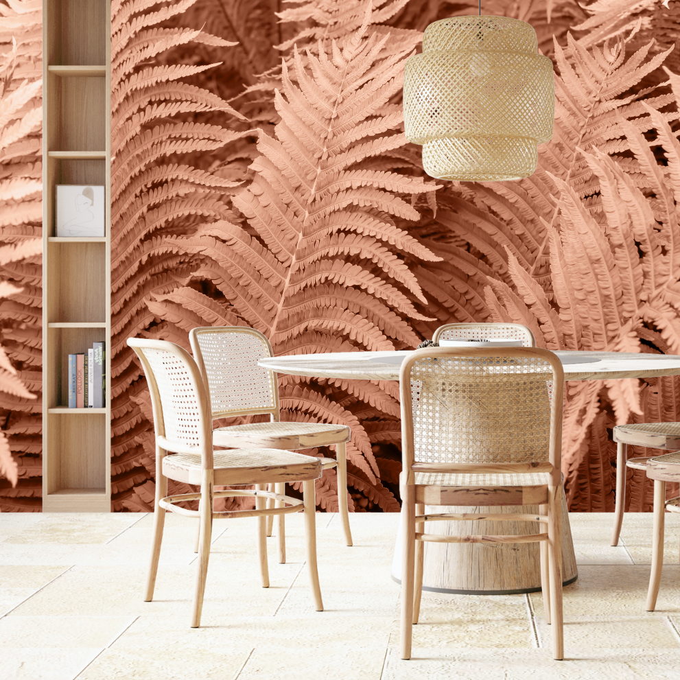 Papier Peint Terracota Feuille | Le Petit Intissé