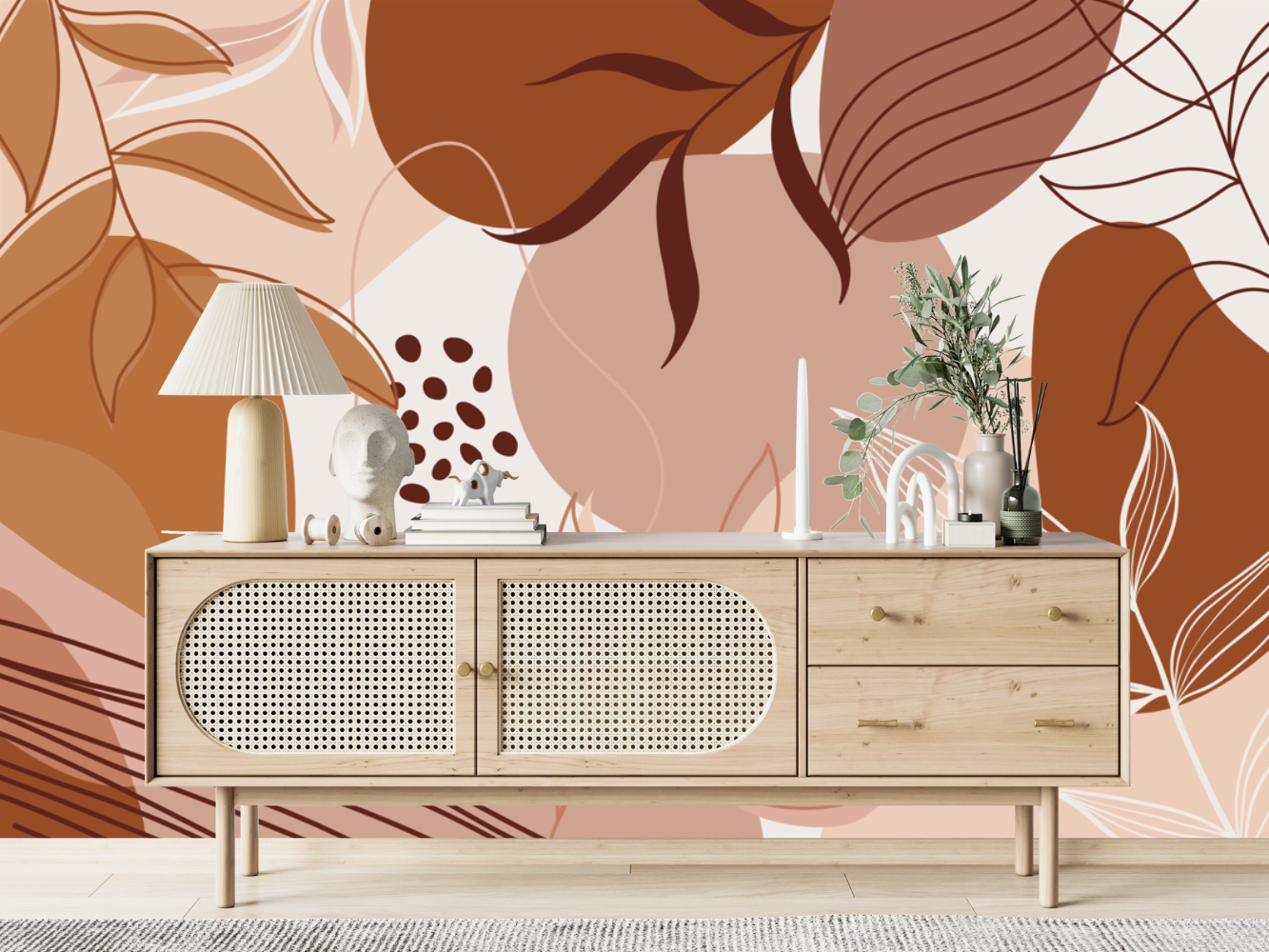 Papier Peint Terracotta Motif | Le Petit Intissé