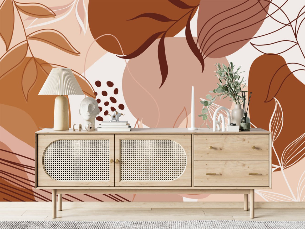Papier Peint Terracotta Motif