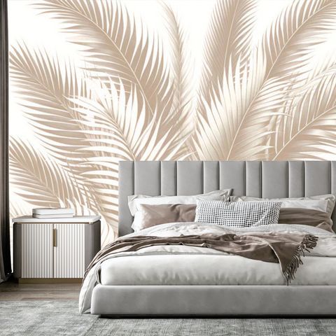 Papier Peint Feuillage Beige Pas Cher | Le Petit Intissé