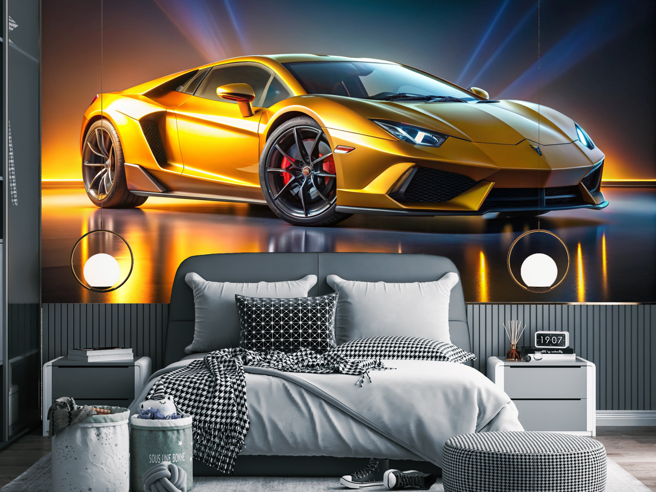 Tapisserie Lamborghini | Le Petit Intissé