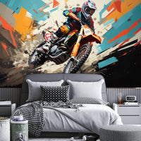 Thumbnail for Papier Peint Moto <br/> Moto Cross Dynamique