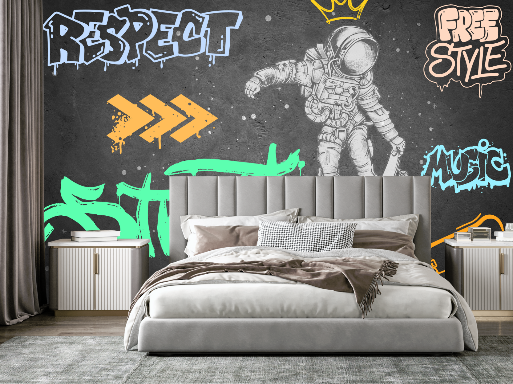 Papier Peint Graffiti Chambre | Le Petit Intissé