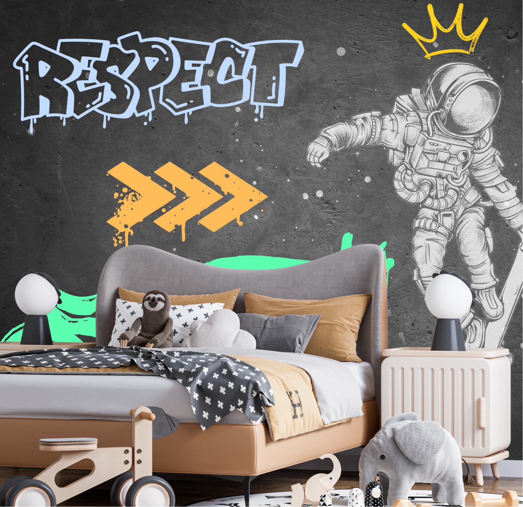 Papier Peint Graffiti Chambre | Le Petit Intissé