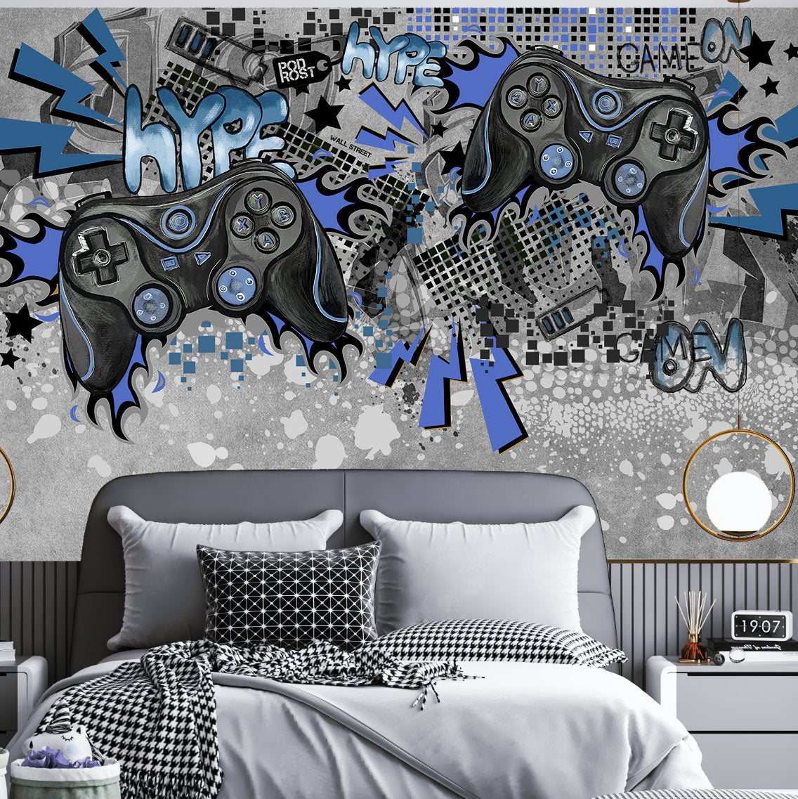 Papier Peint Graffiti <br/> Manette de Jeu