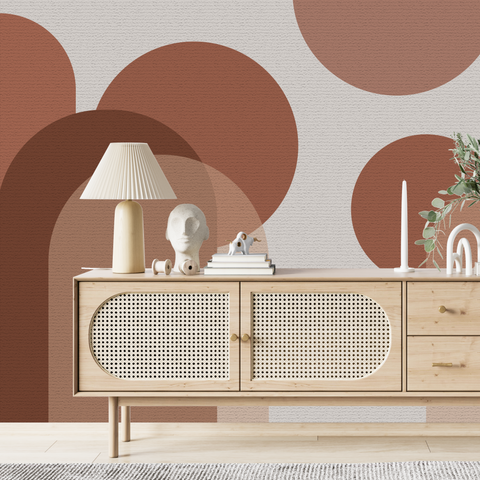 Papier Peint Tendance Terracota et Beige | Le Petit Intissé