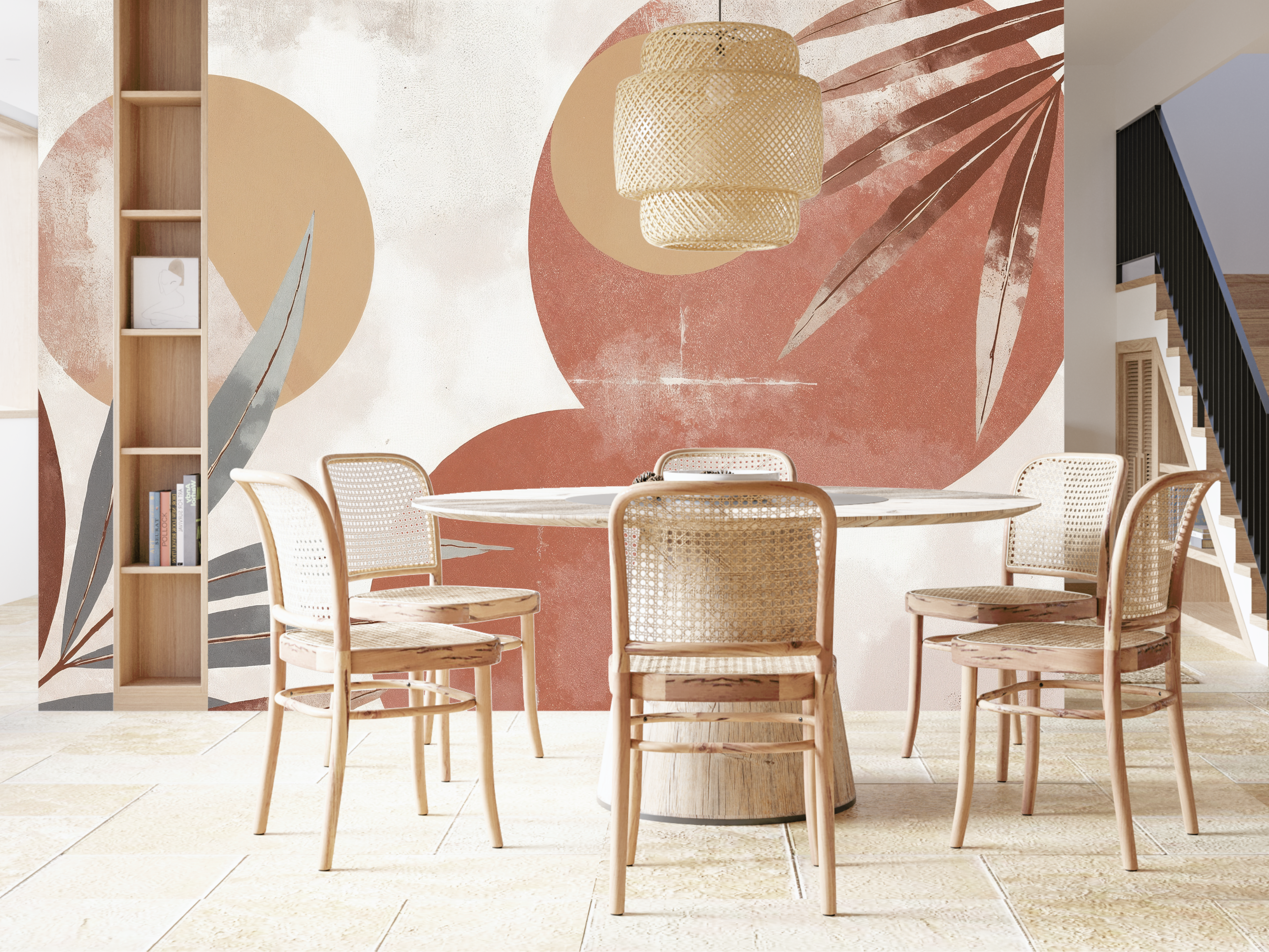 Papier Peint Feuillage Terracota | Le Petit Intissé