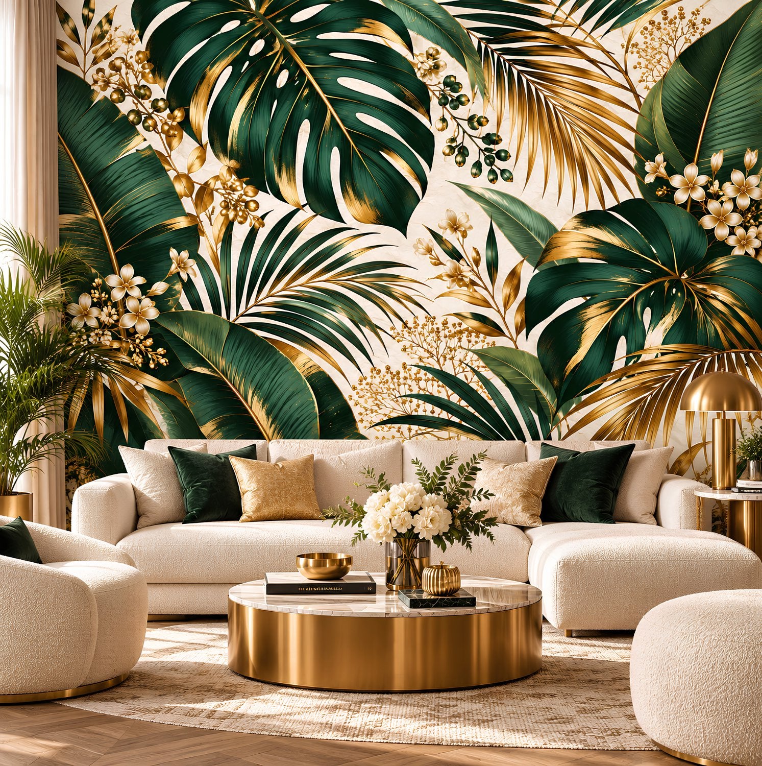 Mural Chambre Vert Tropical | Le Petit Intissé