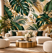 Thumbnail for Mural Chambre Vert Tropical | Le Petit Intissé