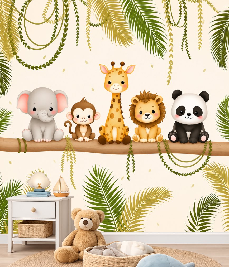 Papier Peint Animaux Suspendus | Le Petit Intissé