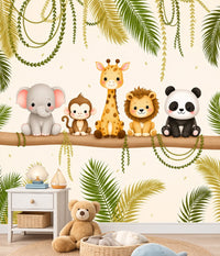 Thumbnail for Papier Peint Animaux Suspendus | Le Petit Intissé