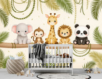 Thumbnail for Papier Peint Animaux Suspendus | Le Petit Intissé