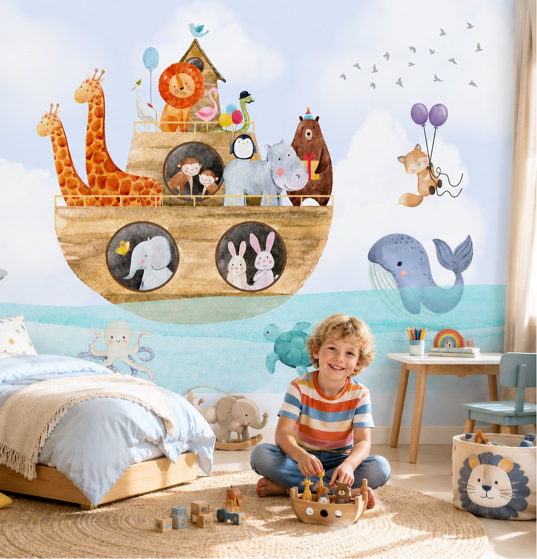 Papier Peint Marin <br/> Arche de Noé Aquatique