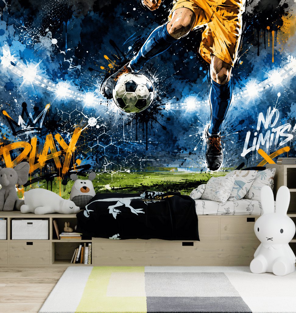 Papier Peint Ballon Foot | Le Petit Intissé
