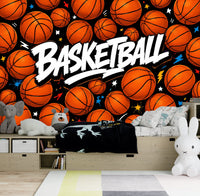 Thumbnail for Papier Peint Chambre Garçon Basket | Le Petit Intissé