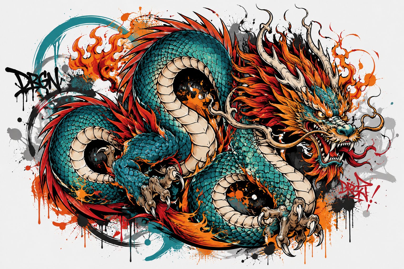 Papier Peint Dragon Chinois | Le Petit Intissé