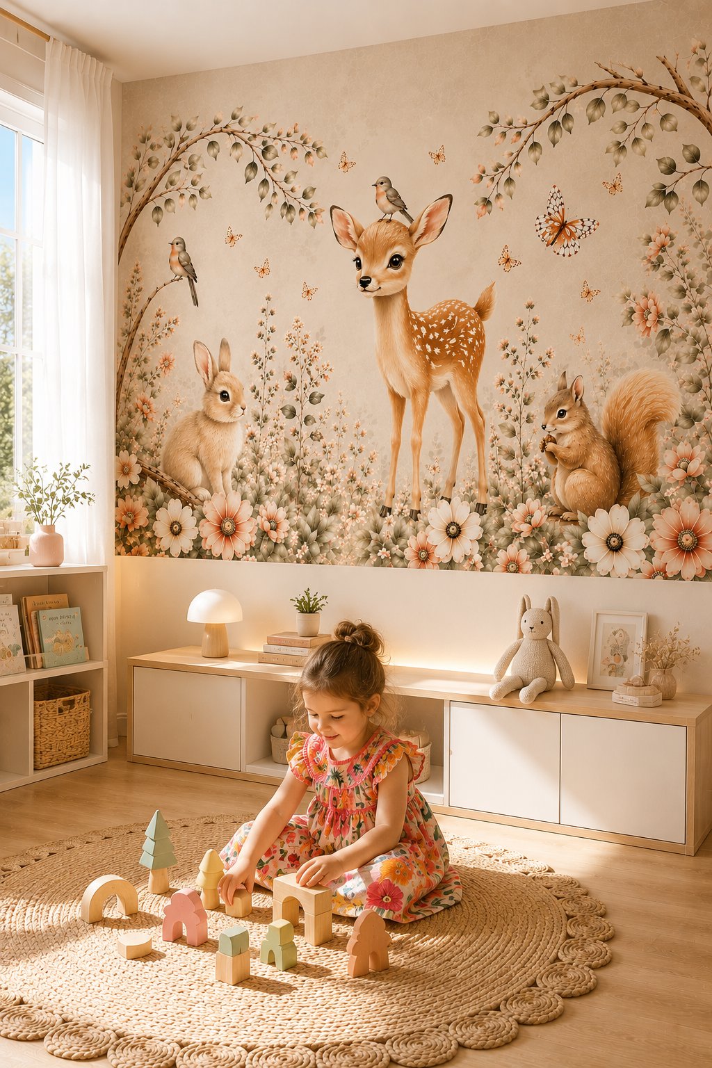 Papier Peint Faon Fille | Le Petit Intissé