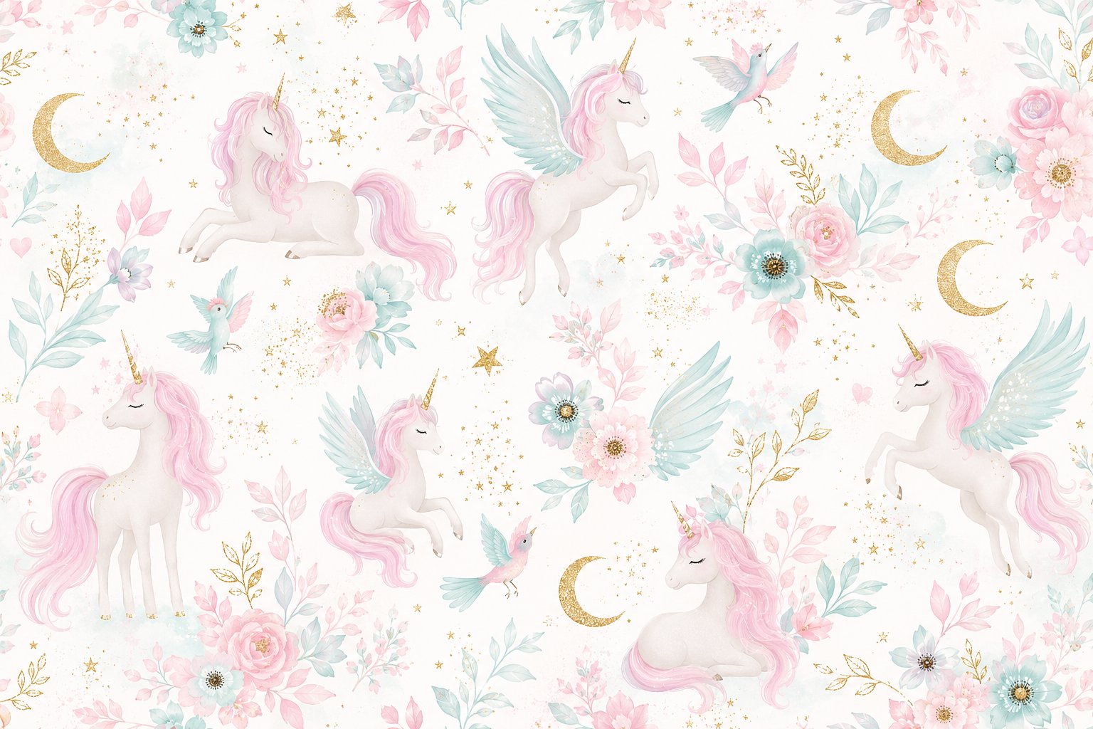 Papier Peint Licorne
Motif Enchantement