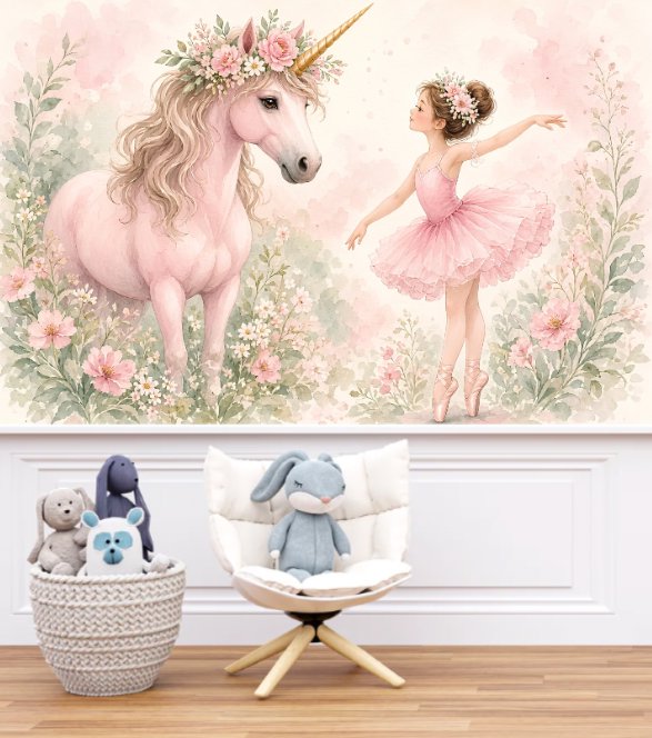 Papier Peint Licorne
Princesse et Petites Fleurs