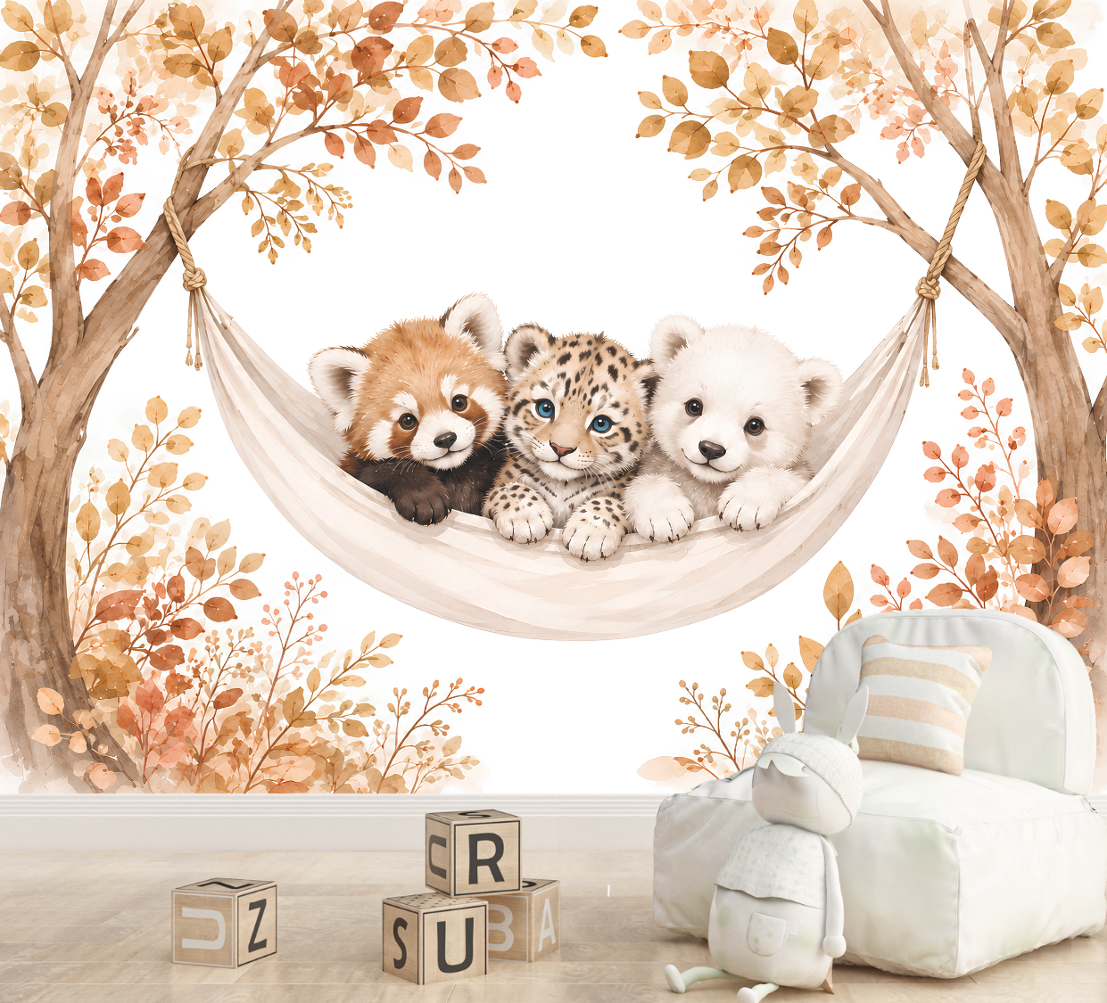 Papier Peint Panda Roux | Le Petit Intissé
