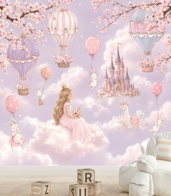 Papier Peint Princesse
Ciel Fleuri et Château