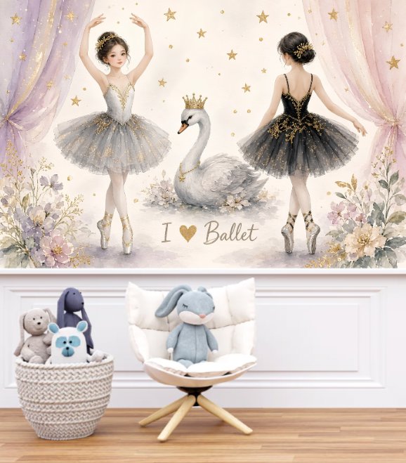 Papier Peint Princesse
Cygne et Ballerine