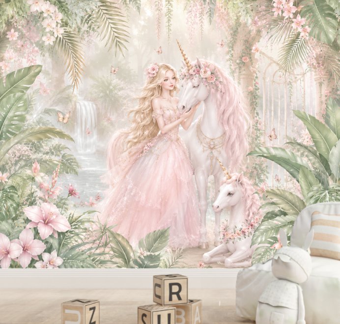 Papier Peint Princesse
Jardin Tropical et Licorne