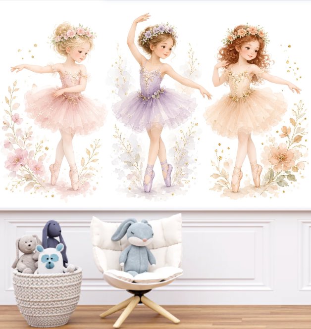 Papier Peint Princesse
Trio Cute Ballerina