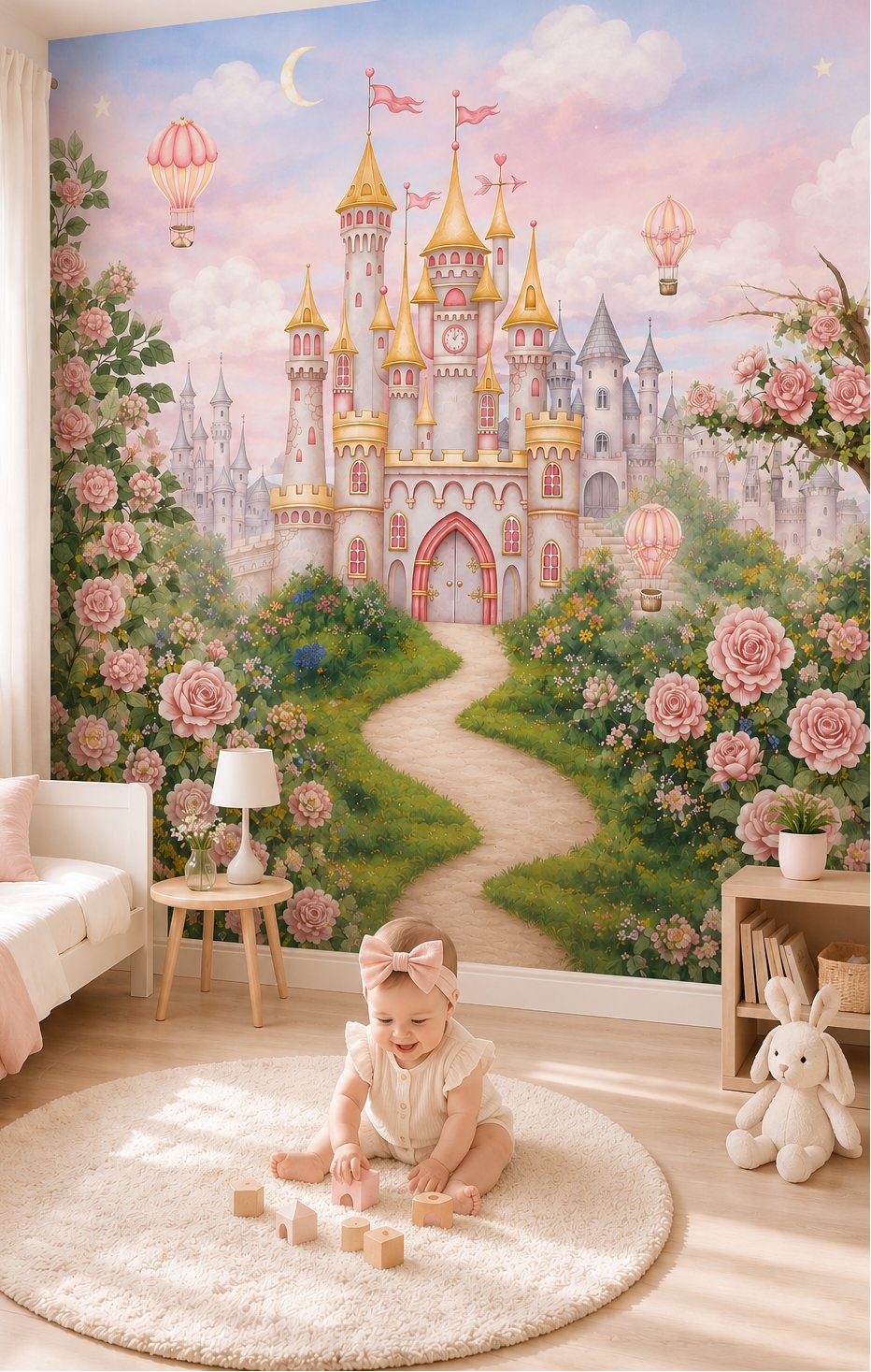 Papier Peint Rose Princesse | Le Petit Intissé