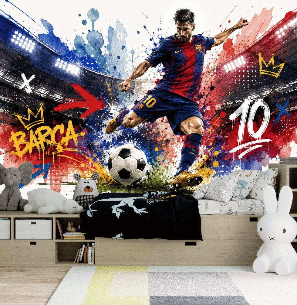 Papier Peint Stade Foot | Le Petit Intissé