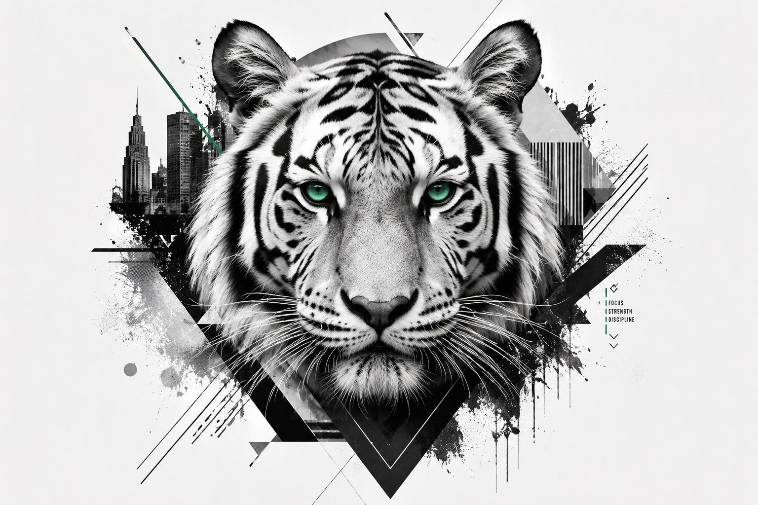 Papier Peint Tigre Blanc | Le Petit Intissé
