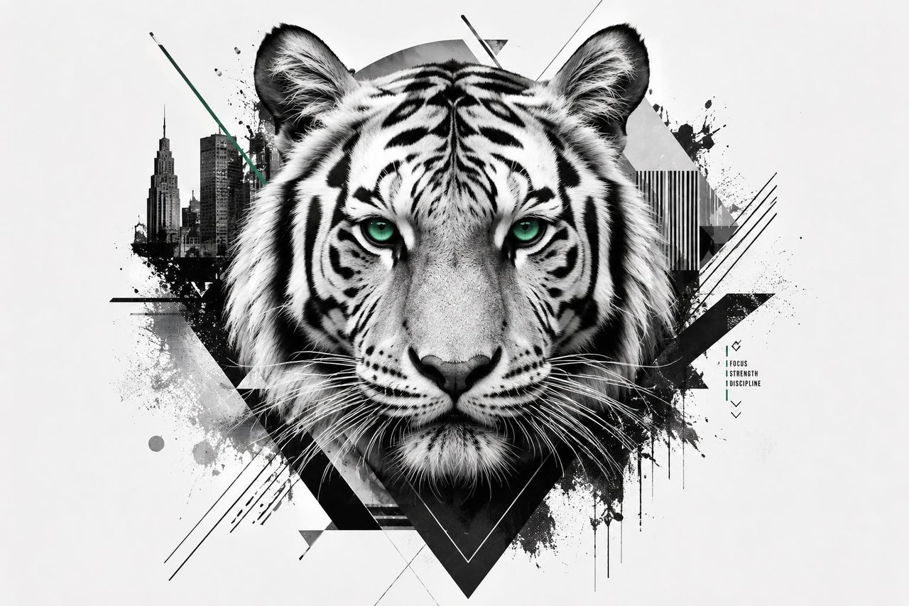 Papier Peint Tigre Blanc | Le Petit Intissé