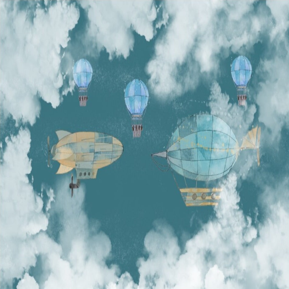Papier Peint Bébé Classique <br/> Ballon Dirigeable