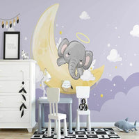 Thumbnail for Papier Peint Bébé Classique <br/> Eléphant Ange