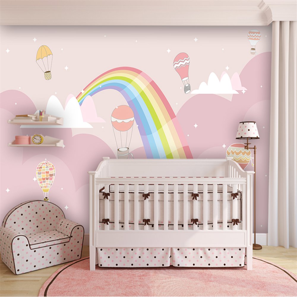 Papier Peint Fille Classique <br/> Chemin Arc-en-ciel