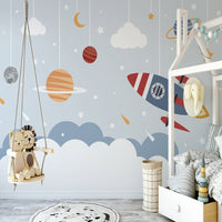 Thumbnail for Papier Peint Espace <br/> Etoile et Nuage Spatial