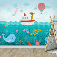 Thumbnail for Papier Peint Marin <br/> Lapin et Baleine