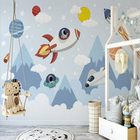 Thumbnail for Papier Peint Espace <br/> Paysage Planète Montagne