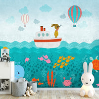 Thumbnail for Papier Peint Marin <br/> Lapin et Baleine