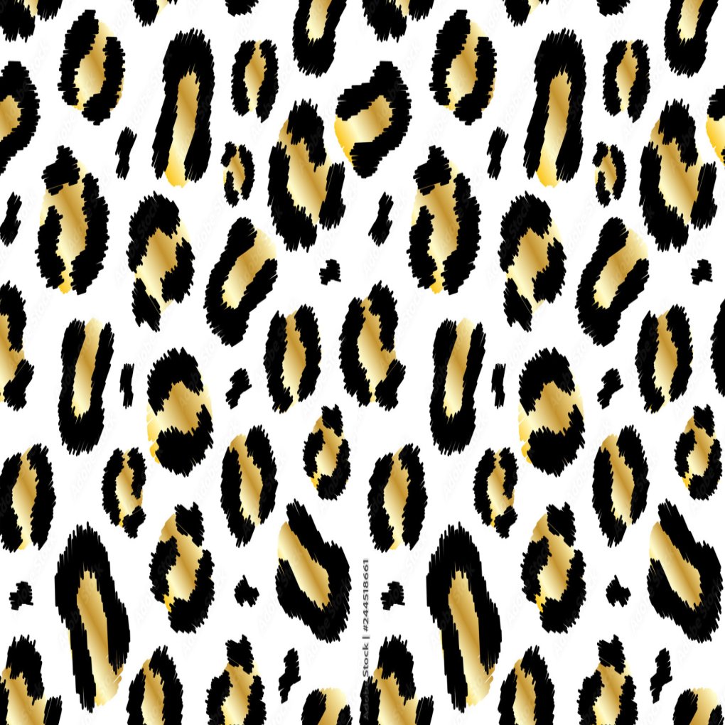 Papier Peint Ado Classique <br/> Peau de Léopard Noir et Blanc