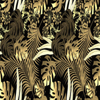 Thumbnail for Papier Peint Tropical <br/> Feuillage Or et Dorure