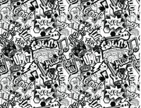 Thumbnail for Papier Peint Musique <br/> Noir et Blanc OMG