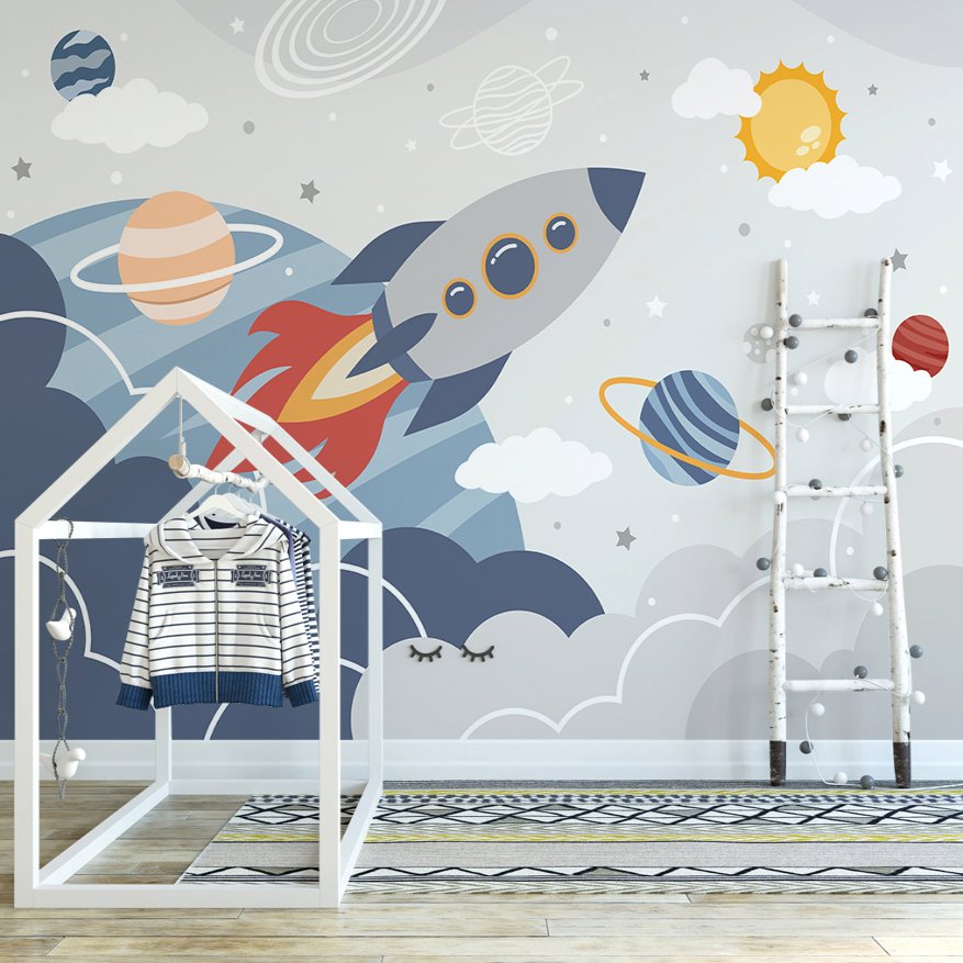 Papier Peint Espace <br/> Panoramique Rocket