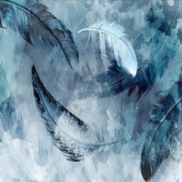Thumbnail for Papier Peint Plume <br/> Fond Aquarelle Bleue