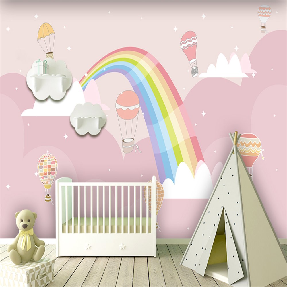 Papier Peint Fille Classique <br/> Chemin Arc-en-ciel