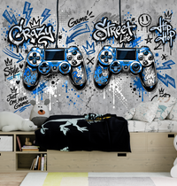 Thumbnail for Tapisserie Manette Gaming Ado Game Street | Le Petit Intissé