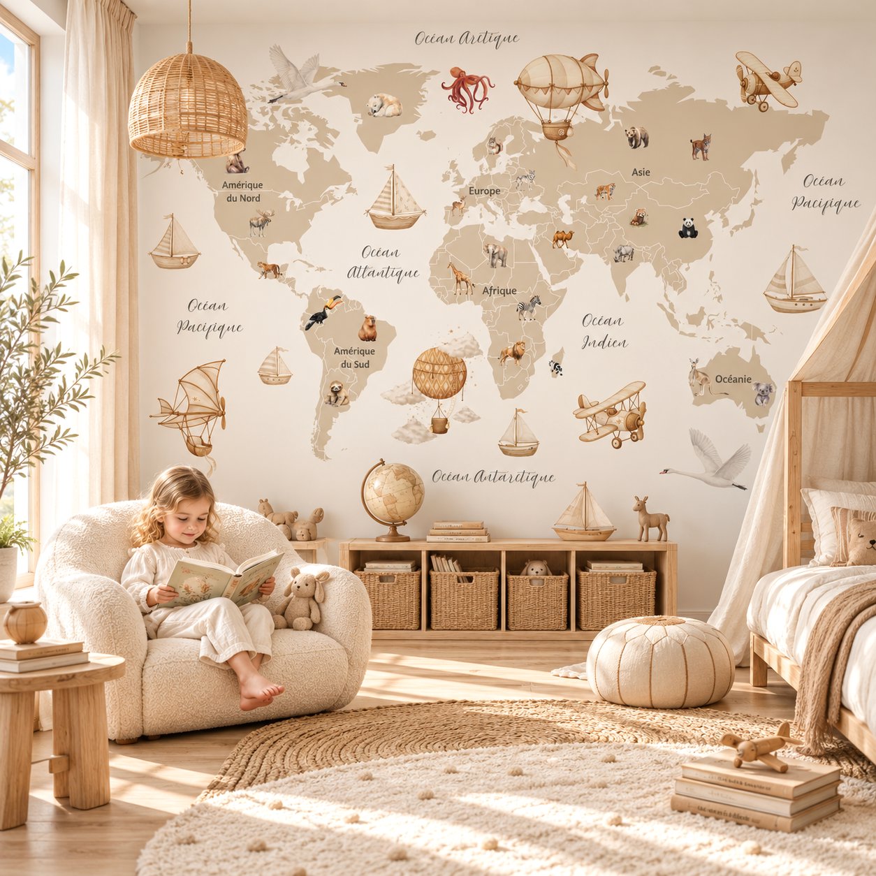 Tapisserie Monde Enfant | Le Petit Intissé
