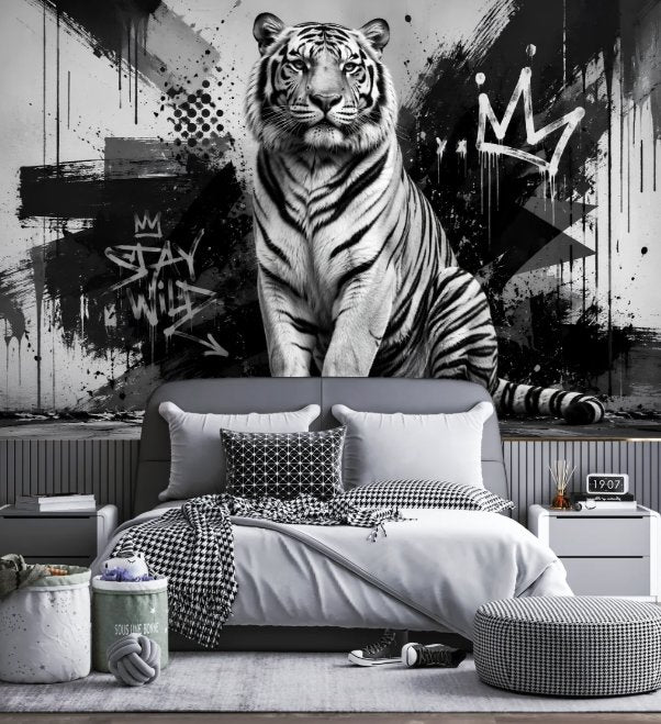 Tapisserie Tigre Blanc | Le Petit Intissé
